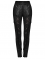 Black Sexy Gothic Lace Splicing Leggings for Women