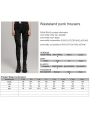 Black Gothic Decayed Punk Slim Fit Long Trousers for Women