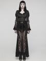 Black Gothic Lace Mesh Sexy Long Fishtail Skirt