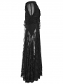 Black Gothic Lace Mesh Sexy Long Fishtail Skirt