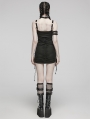 Black Gothic Sexy Punk Folds Eyelets Slim Fit Short Dress