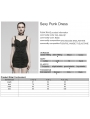 Black Gothic Sexy Punk Folds Eyelets Slim Fit Short Dress