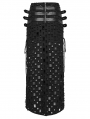 Black Sexy Gothic Punk Buckle Cross Hollowed Long Slit Skirt