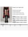 Black and Red Gothic Sweet Cool Asymmetrical Layered Gradient Mesh Skirt