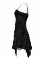 Black Gothic Wasteland Punk Eyelet Webbing Slip Dress