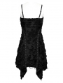 Black Gothic Wasteland Punk Eyelet Webbing Slip Dress