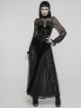 Black Gothic Embroidery Velvet Retro Underbust Corset Waistband