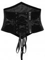 Black Gothic Embroidery Velvet Retro Underbust Corset Waistband