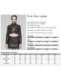 Black Gothic Punk Spiked PU Leather Short Jacket for Women