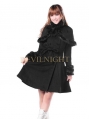 Black Classic Winter Lolita Cape Coat