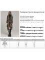 Gothic Wasteland Punk Decayed Irregular Knitted Trench Coat for Women