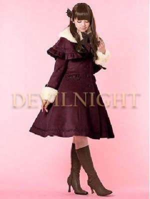 Sweet A-Line Winter Lolita Cape Coat