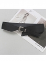 Black Fashion Punk Irregular Engraved Buckle Belt