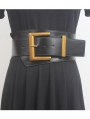 Black Retro Punk PU Leather Pin Buckle Decorative Belt