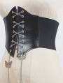 Black Gothic Punk Butterfly Pendant Chain Waistband Belt
