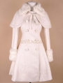 White Elegant Winter Lolita Cape Coat