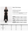 Black Daily Gothic Hollow Out Lace Applique Irregular Long Sexy Dress