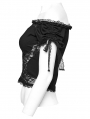 Black Gothic Off-the-Shoulder Sexy Lace Splicing Top for Women