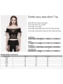 Black Gothic Off-the-Shoulder Sexy Lace Splicing Top for Women