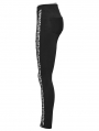 Black Gothic Daily Lace Spliced Hollow Out Pants for Women