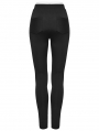 Black Gothic Daily Lace Spliced Hollow Out Pants for Women