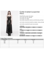 Black Gothic PU Leather Hollow-out Slip Sexy Maxi Dress