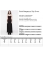 Black and Red Gothic Gorgeous Chiffon Embroidery Long Slip Dress