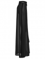 Black Gothic Daily Chiffon Sheer High Slit Maxi Skirt