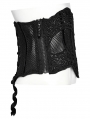 Black Gothic Mesh Lace Appliqued Waistband for Women