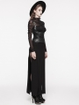 Black Gothic Punk Steel Boned Underbust Corset Vest Top for Women