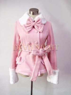 Pink Sweet Princess Short Winter Lolita Coat