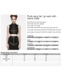 Black Gothic Punk Buckle Stand Collar Tie-Up Crop Top for Women