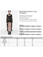 Black Gothic Perspective Chiffon Lapel Collar Long Cardigan for Women