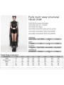 Women's Black Gothic Punk Structural Cloak with Detachable Sleeves