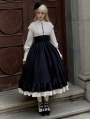 Black Rose Embroidery Classic Fake Two-Piece Lolita OP Dress