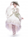 Ripalbella Green Ruffle Tiered Wedding Classic Lolita JSK Dress Set