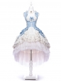 Ripalbella Blue Ruffle Tiered Wedding Classic Lolita JSK Dress Set