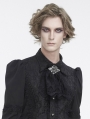 Black Gothic Retro Lace Embroidery Pendant Bow Tie for Men