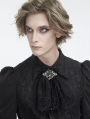 Black Gothic Retro Lace Embroidery Pendant Bow Tie for Men