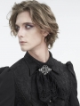 Black Gothic Retro Lace Embroidery Pendant Bow Tie for Men