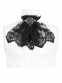 Black Gothic Retro Lace Embroidery Pendant Bow Tie for Men