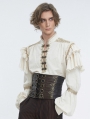 Brown Retro Steampunk Leather Girdle for Men