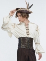 Brown Retro Steampunk Leather Girdle for Men