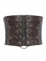 Brown Retro Steampunk Leather Girdle for Men