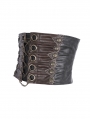 Brown Retro Steampunk Leather Girdle for Men