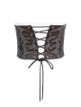Brown Retro Steampunk Leather Girdle for Men