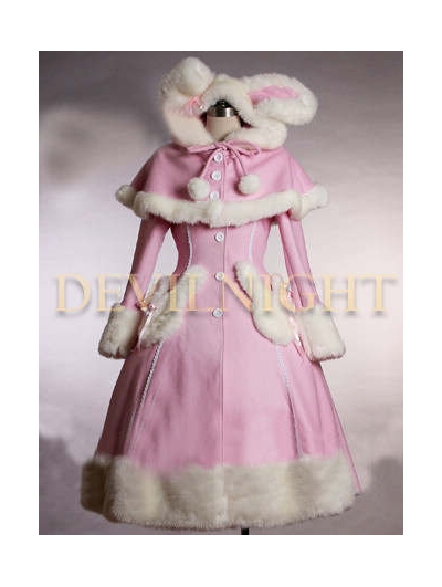 Pink Sweet Winter Lolita Hooded Coat