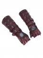 Wide Red Gothic Punk Spiked Rivet Belt Gloves for Men