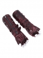 Wide Red Gothic Punk Spiked Rivet Belt Gloves for Men