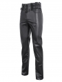 Black Gothic Punk Buckle Strap Layered Chain Pants for Men